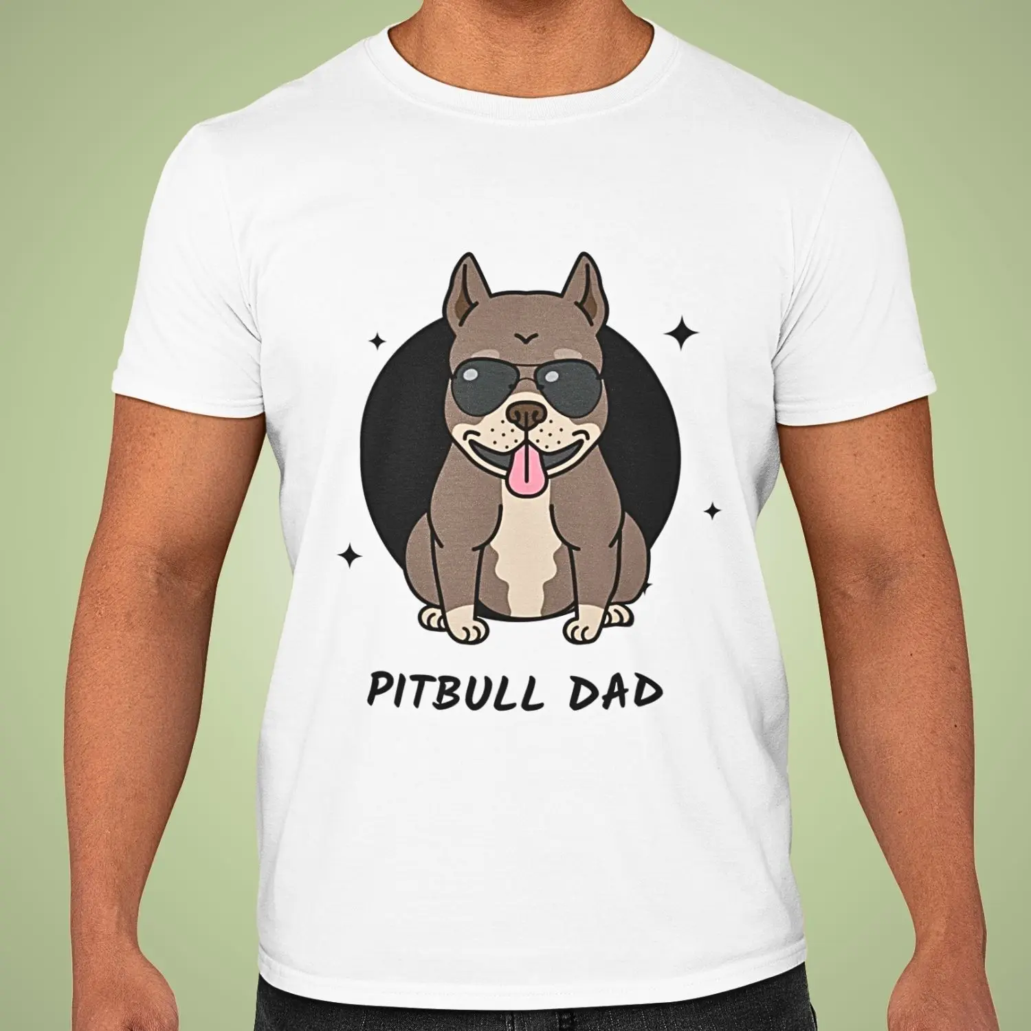 Camiseta com desenho artístico de um pitbull